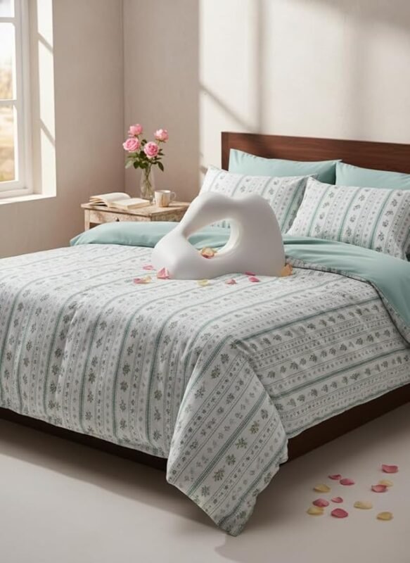 Luxury Cotton Rich Bedsheet_MintGreen