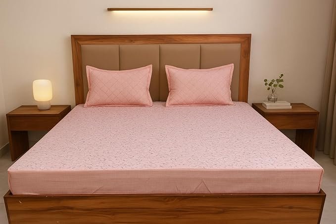 Waterproof Fitted Bedsheet_SubtlePink